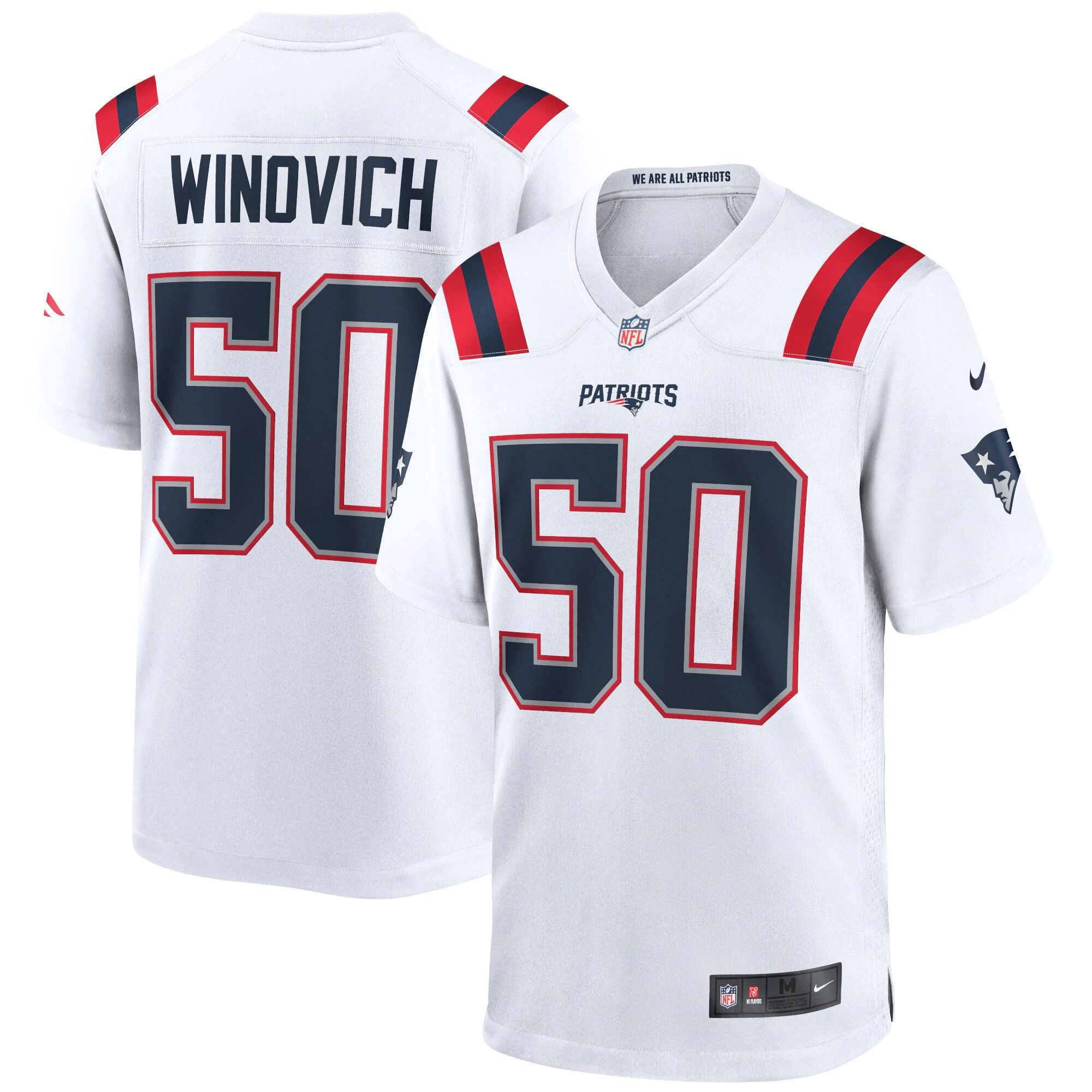 Men New England Patriots #50 Chase Winovich Nike White Game Player NFL Jersey->new england patriots->NFL Jersey